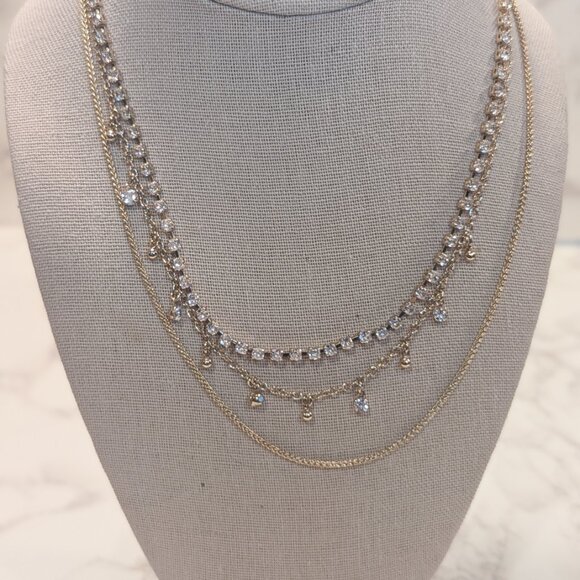 J.Crew Factory Crystal Layering Necklace - Picture 8 of 8